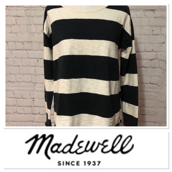 Madewell Tops - Madewell black and white stripe top